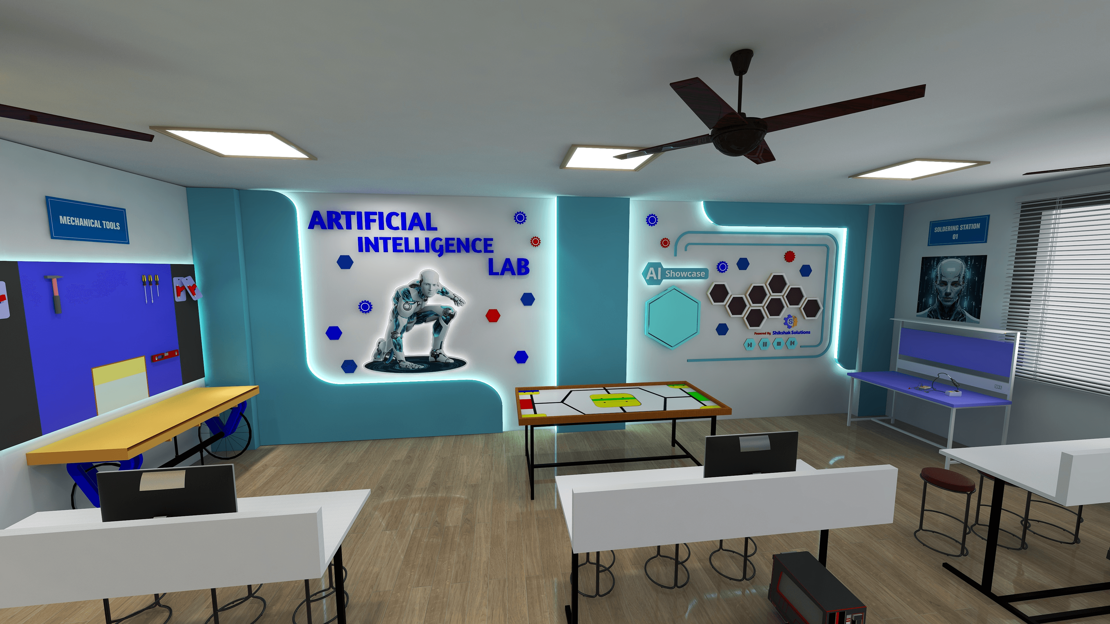 Students and educators during a classroom activity