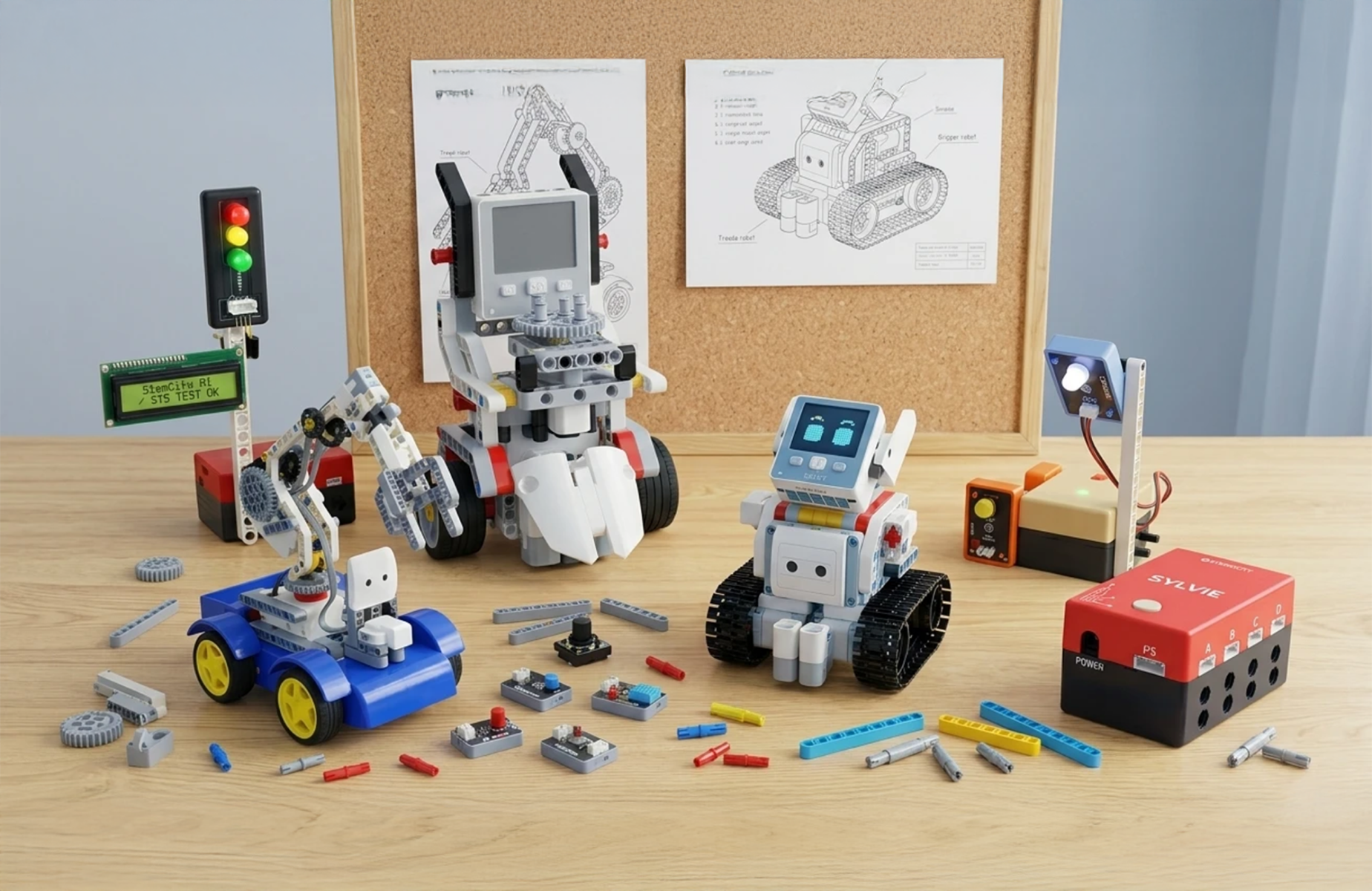 Hands-on school lab setup in active use