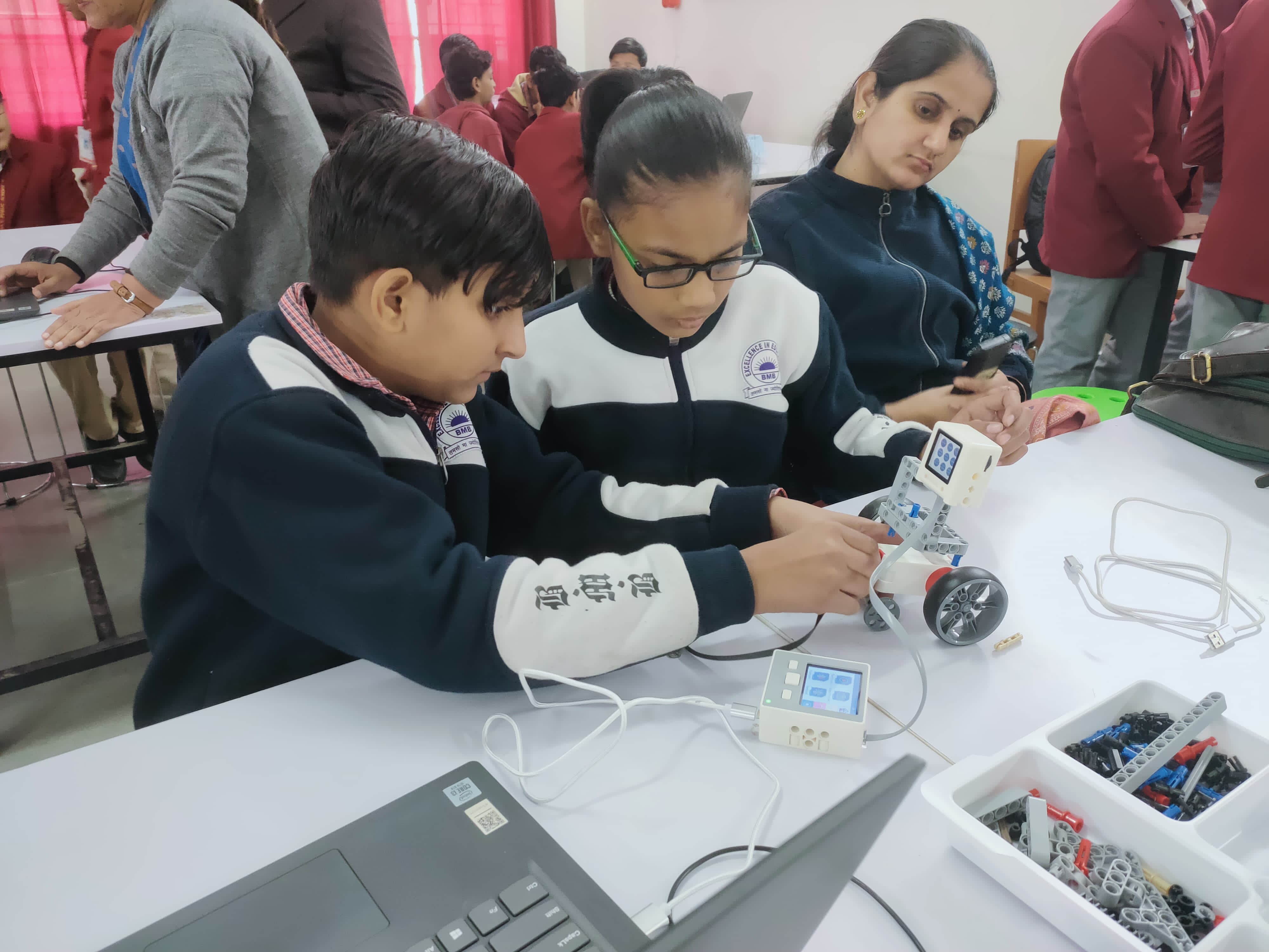 Learners working through a lab exercise together